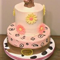 Chatty Summer's Birthday Cake This was for a little girl's 4th birthday. They had pony rides and want a "cowgirl" themed cake. This is completely inspired...