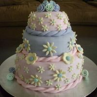 Spring My 2nd fondant cake! Springtime theme.