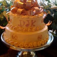 60Th Birthday Gee, men's birthday cakes are hard! Didn't want anything flowery. Bottom layher is root beer cake with root beer bc filling; top...