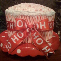 Christmas Peppermint Cake Love this little cake that goes together so fast, looks adorable, and always gets rave reviews! This was for hubby's office. Big red...