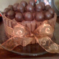 Chocolate Covered Cherries Variation of candy cake with the Christmasy chocolate covered cherries on top. Delicious--when you bit into them the cream from the candy...