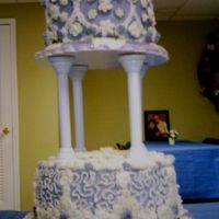 Anniversary Cake blue and white