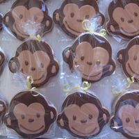 "mod Monkey" Cookies NFSC with Antonia74's royal icing. Made to match the "Mod Monkey" child's birthday theme.