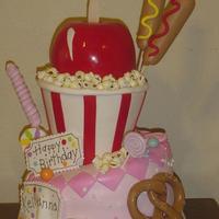 Kellyanna's Birthday Carnival This cake design was by Andrea's Cakes on Flickr (love her stuff!). My client found her pic and wanted me to duplicate. The original...