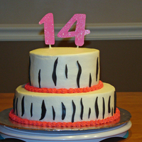 Striped Cake Buttercream w/MMF accents