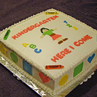 Kindergarten Cake Buttercream w/MMF accents
