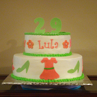 Shopping Cake Buttercream w/MMF accents