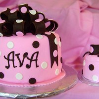 1St Birthday For Ava! All MMF cake with BC smash cake to match