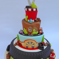 Cars Cake Made for a boy's 6th birthday. Hope he likes it!