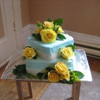 80Th Birthday Cake This is my first time working with fondant. I was pleased with the turnout. Bottom tier is a sugar free- diabetic friendly shortcake filled...