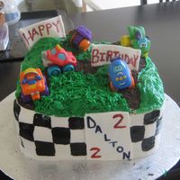 Racing Cake This cake was for a boy turning 2, he absolutely loved it.
