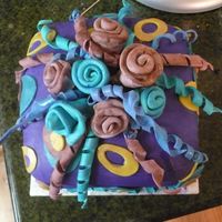 Happy Birthday Andrea #2 This cake is a packaged mix that is gluten and dairy free. The crumb coating and filling are dairy free fudge frosting. Both are produced...