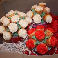 Cupcakes Cupcake bouquets for Valentine's Day. Thanks to all of you for the ideas.