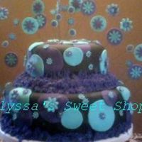 60Th Birthday Cake This is my fourth cake. I was in a hurry and although I like the decorations, the fondant bulged because I didn't let the cake settle...