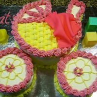 Baby Buggy Cake All buttercream with fondant blankie.