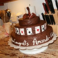 Amanda's Graduation Cake. My friend was graduating college and her nickname is "aceface" and she loves her astronomical sign of Scorpio. I used 12, 8, and...