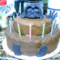 Darth Vader I made this for my friend's 16th birthday party. Only two things went wrong when I made this cake so I'm really happy with it....