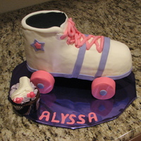 Roller Skate Cake WASC cake with SMBC and Satin Ice fondant TFL