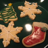Christmas Cookies NFSC with candy melts for decoration. TFL