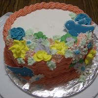 Final For Class 2 I had fun with this, I'm sorry the class had to end we all had so much fun!! White cake with butter cream icing. Royal Icing flowers,...