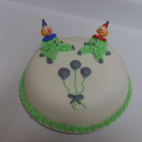 Course 1 Clown Cake My first fondant covered cake that I made for the course 1 finale. Scary clowns were completed per Wilton directions and balloons completed...
