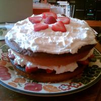 Classic Victoria Sponge With Strawberries! Hope I picked the right category here! (whoops!) I made this during summer but thought I'd post it because it's one of my...