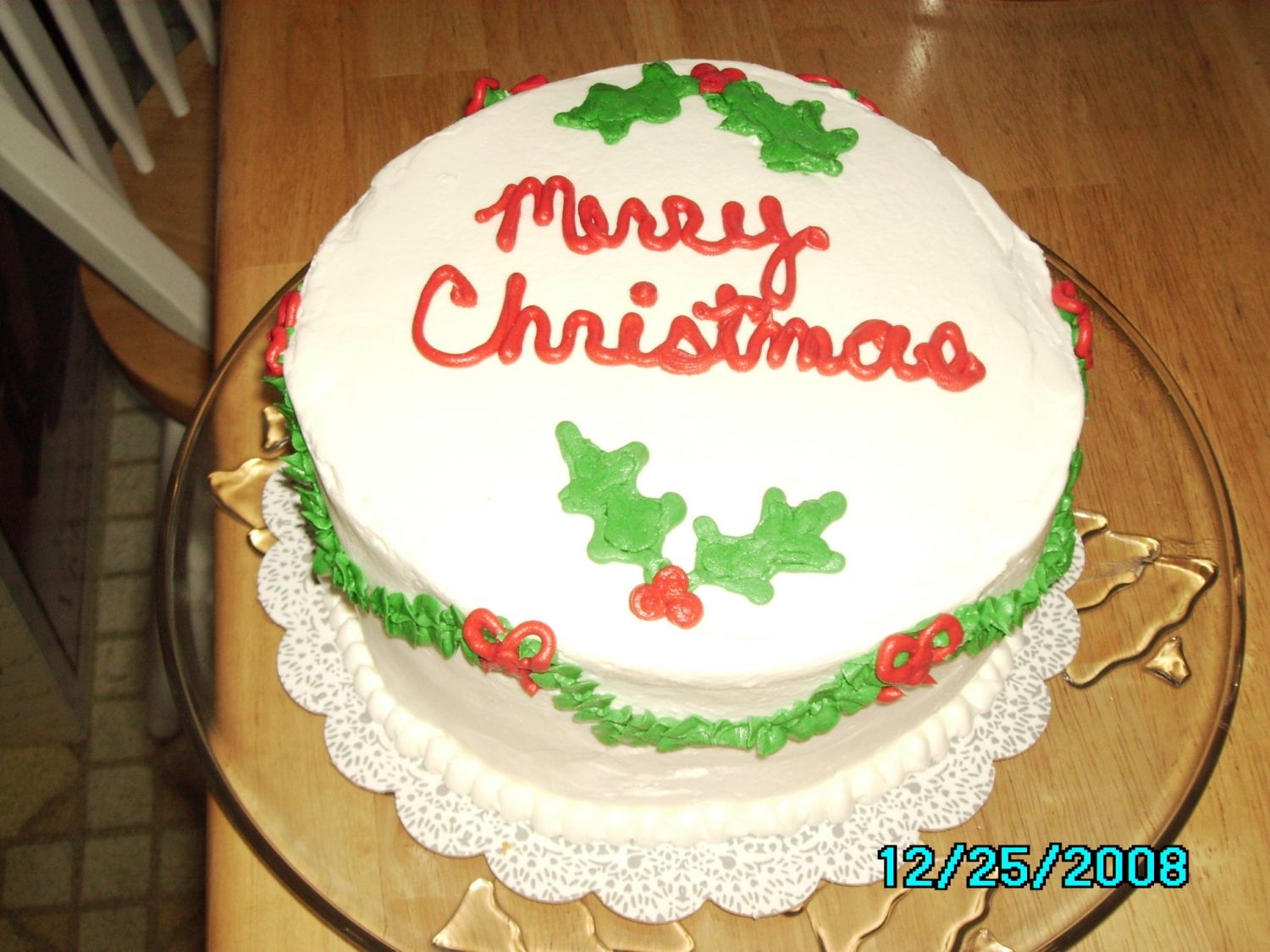 Christmas Cake Lemon Cake with Lemon mousse. Quickly thrown together for the family Christmas. Hubby's aunt called the next day to say how much she...