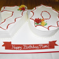 Mom's 70Th Birthday Mom turned 70 on Thanksgiving this year. Party with Extended family. Gumpaste roses - thanks tonedna for the great tutorial! Cake inspired...