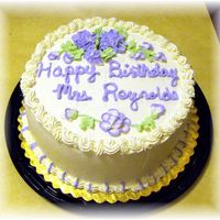 Mrs. Reynolds Cake This was for the aid in my son's pre-k class. They asked for cupcakes but I made both a cake and cupcakes. It was fun she was very...