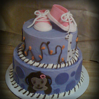 Monkey Baby Shower Matches nursey decor. First baby converse shoes!