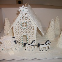 White Winterland Wedding Everything is made from royal icing. I got the carriage pattern from Cakelady247 and the church from Kay_NL. I never got the steeple on the...