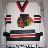 Chicago Black Hawks jersey made of fondant