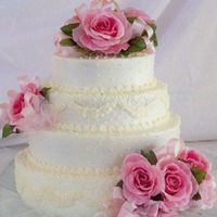 Granny's Wedding Cake I did this for my Granny and Bebo's wedding anniversary. They did a renewal of their vows. It was soo beautiful.