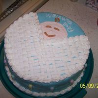 Welcome Baby This was from one of the Wilton Books although I put my own little decor with the bottles on the sides. It was a chocolate 8" in all...