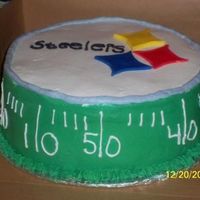 Steelers This was for a girls 21st birthday who was crazy about the Steelers. 12" white with black and yellow sprinkles in the cake batter for...