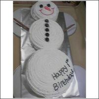Snowman This cake was for my son's 1st birthday. I wanted to do something different and cute. The theme as you can see is snowman cause his...