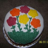 Flower Benifit Cake This was the 4th benifit cake used fora cake walk. All buttercream. TFL!