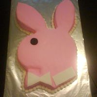 Playboy Bunny My first time doing a playboy bunny cake. I carved the head out of a slab cake and the ears out of rounds. Next time i do it i will carve...