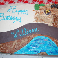 Motorcycle Birthday Cake My son and I did this cake to commemorate his motorcycle trip to Glacier National Park last summer.