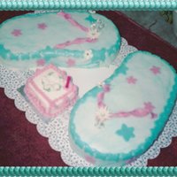 First Birthday On The Lake Buttercream frosting, butter cake, fondant decorations for a little girl's first birthday...