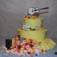 Taylor Swift - Our Song Created for my granddaugher's 6th birthday. Tough cake to design, didn't want just a guitar cake. Themed after "Our Song&...