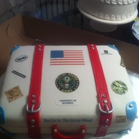 You're In The Army Now! This cake was for a young lady who was leaving for the Army.