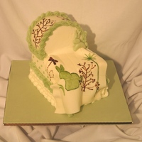 Bunny Medow The mom to be picked out this bedding so I just coppied the it and hand painted it on the blanket.