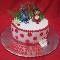 Cirkeline This is a popular danish cartoon Cirkeline. Made for my Danish friends daughter's 1st. birthday. Chocolate cake with GP figures.