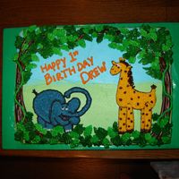 Jungle Cake I took a couple of ideas off and made them one. I like how it turned out.