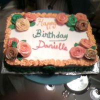 Cake For Niece Buttercreme and fondant flowers