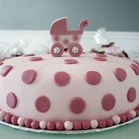 Stroller Cake covered with MMF and Gumpaste Stroller. Got the idea from cakecentral... Any opinions are welcome... TIA!