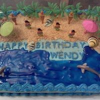 Luau Cake I made this cake for a friend. She wanted a luau themed cake.