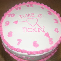 Clock Cake I made this cake for a friend who felt her life was "ticking away" (flying by fast like time). It was made of all buttercream.