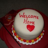 Welcome Home Cake I made this for my brother in the Marines who is back from Okinawa, Japan. The cake is all fondant.